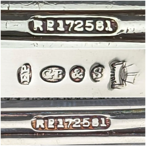 英國古董銀盤果醬勺和黃油刀套裝